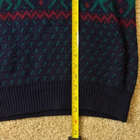 EUC Chesapeake Traders Fair Isle Sweater Size Medium Cabincore Mountains - Picture 6 of 6